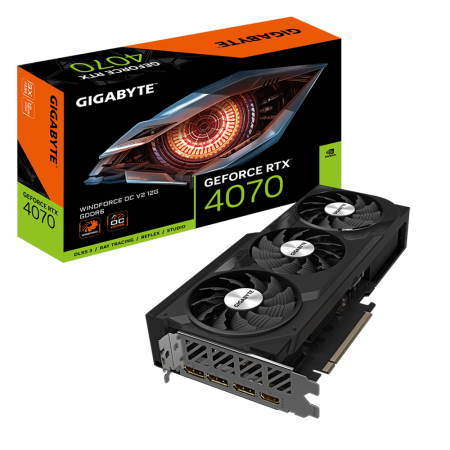 GIGABYTE GeForce RTX 4070 WINDFORCE OC V2 12GB GV-N4070WF3OCV2-12GD