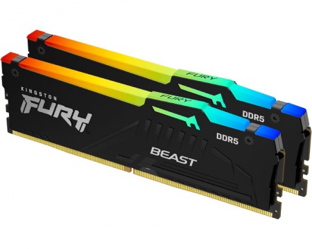 KINGSTON DIMM DDR5 32GB (2x16GB kit) 6000MTs KF560C36BBE2AK2-32 FURY Beast RGB EXPO