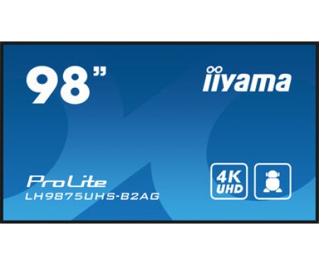 IIYAMA LFD 98'' 4K UHD Professional Digital Signage display LH9875UHS-B2AG