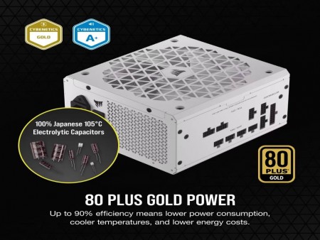 CORSAIR SHIFT RM1000x 1000W modularno ATX80+ Gold bela CP-9020275-EU