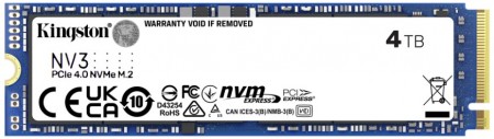 KINGSTON M.2 NVMe 4TB NV3 PCIe Gen 4x4 SNV3S/4000G