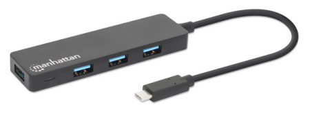 USB-C HUB 4port Manhattan 164924 3.2 G15GbpsCrni