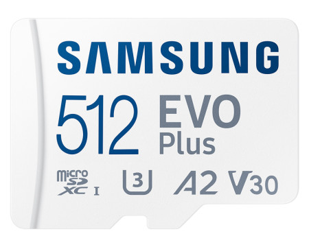 SAMSUNG EVO PLUS MicroSD 512GB class 10 + Adapter MB-MC512SA