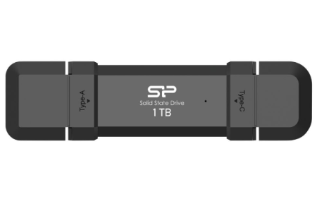 SILICON POWER Portable Stick-Type SSD 1TB DS72 USB 3.2 Gen 2 Type-C/Type-A SP001TBUC3S72VPK