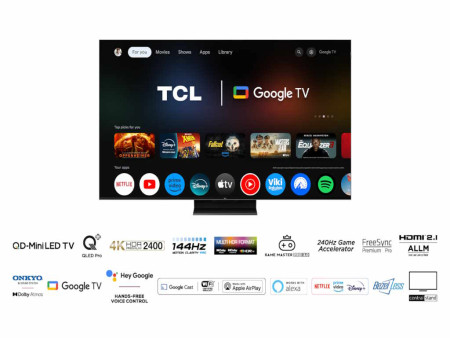 TCL MiniLED-QLED 65'' 4K HDR 144Hz Google TV 65C765