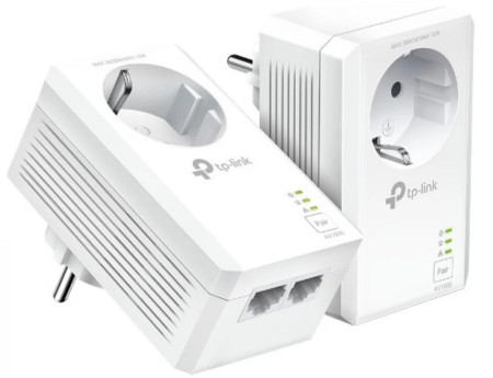 TP-LINK AV1000 2-Port Gigabit Pass-through Powerline Starter Kit TL-PA7027P KIT