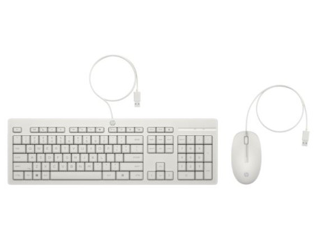 HP 225 Wired Mouse and Keyboard Combo White YU 86J24AA