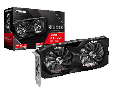 Asrock Radeon RX6600 Challenger D 8GB GDDR6 RX6600 CLD 8G