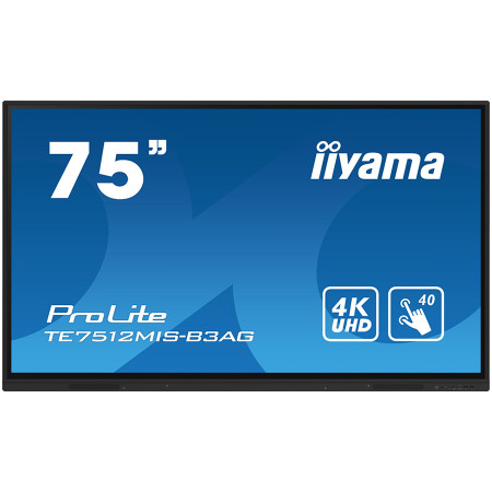 IIYAMA PROLITE 75'' TE7512MIS-B3AG Interactive 4K UHD Touchscreen 