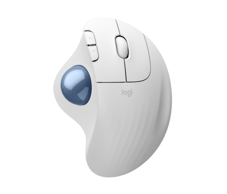 LOGITECH ERGO M575S Wireless Trackball  OFFWHITE+BLUE BALL BT 910-007030