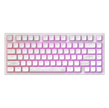 Dark Project ALU Terra Nostra White Wired Gaming Keyboard (ANSI)