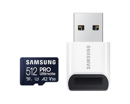 SAMSUNG PRO Ultimate MicroSDXC 512GB U3 + USB reader MB-MY512SB