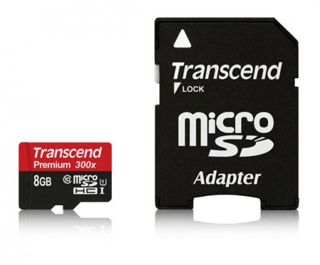 TRANSCEND 8GB HC Class 10 U1 + 1ad TS