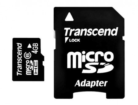 TRANSCEND 4GB + SD adapter TS4GUSDHC6