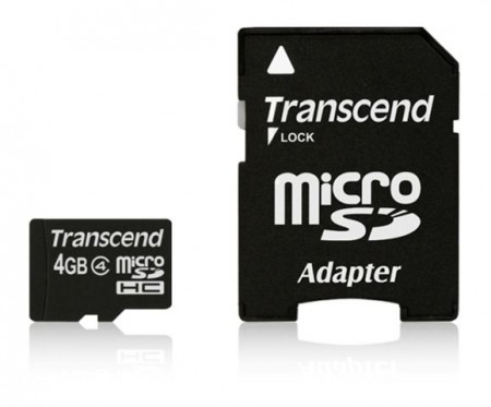 TRANSCEND 4GB + SD adapter TS4GUSDHC4