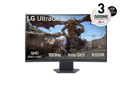 LG 31.5'' UltraGear Curved 1000R VA QHD 32GS60QC-B