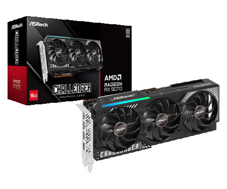 ASROCK Radeon RX 9070 Challenger 16GB RX9070 CL 16G