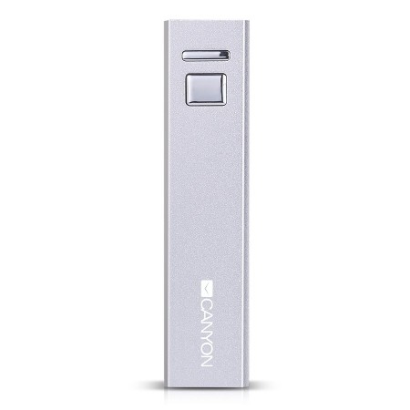 CANYON CNE-CSPB26W Aluminium compact battery charger.  Color: white, Capacity: 2600mAh, Output: DC5V 1A, Input: DC5V 1A Output Charging: 1.