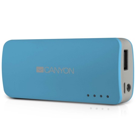 CANYON CNE-CPB44BL Blue color portable battery charger with 4400mAh, micro USB input 5V/1A and USB output 5V/1A(max.) ( CNE-CPB44BL ) 