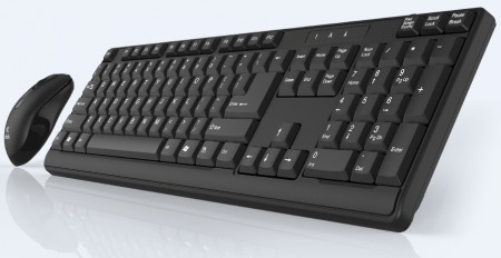 Click KM-L2-W Tastatura i miš bežični USB, US, crni' ( 'KML2WB/US' )