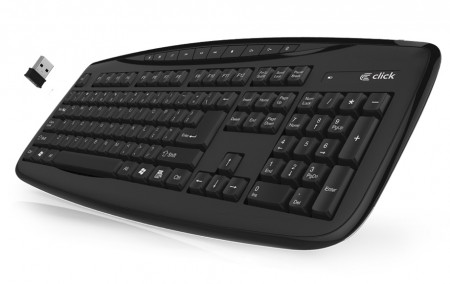 Click K-L1-W Tastatura bežična multimedia USB, US, crna' ( 'KL1MWBUS' ) 