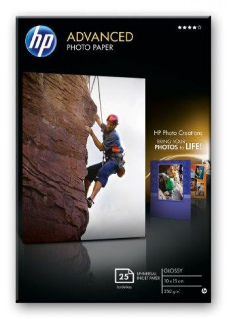 HP Advanced Glossy Photo Paper,250 gm2,25 sht10 x 15 cm borderless [Q8691A]' ( 'Q8691A' ) 