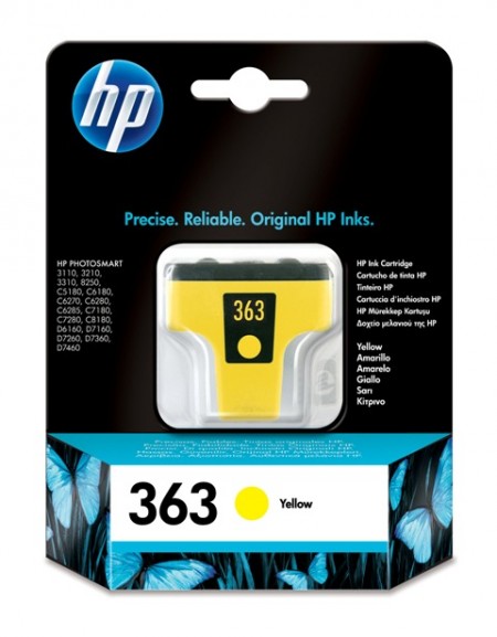 HP No.363 Yellow Ink Cartridge (Photo Smart 8250/3210/3310)[C8773EE]' ( 'C8773EE' ) 