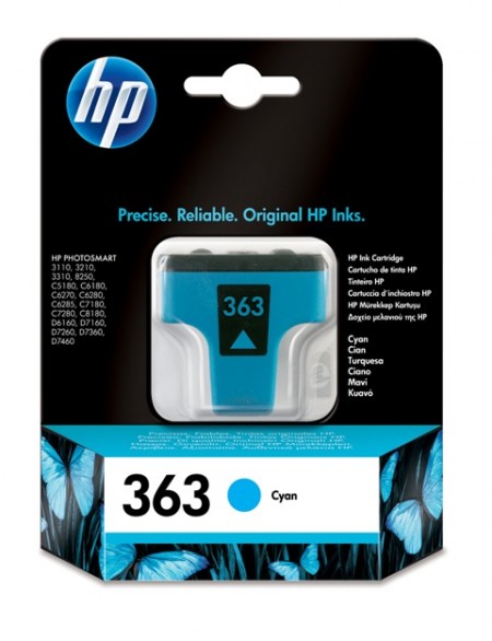 HP No.363 Cyan Ink Cartridge (Photo Smart 8250/3210/3310) [C8771EE]' ( 'C8771EE' ) 