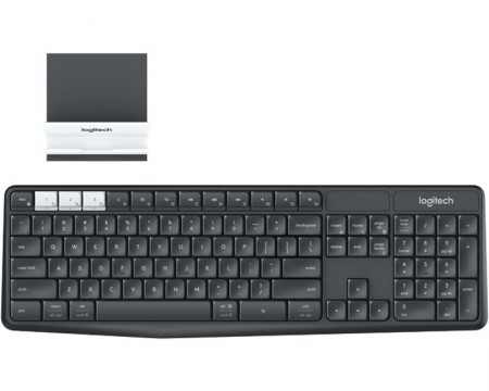 Logitech K375s Multi-Device, Wireless Keyboard and Stand Combo Graphite, YU