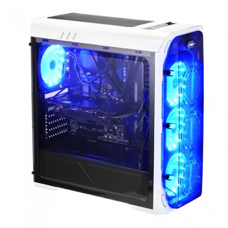 TOWER LC Power Gaming 988W-ON Blue Typhoon White