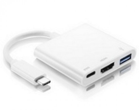 FAST ASIA Adapter - konvertor USB 3.1 tip C - USB 3.0 + HDMI + tip C