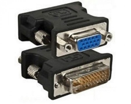 E-GREEN Adapter DVI-I Dual Link (M) - VGA D-sub (F) crni ( 836 )