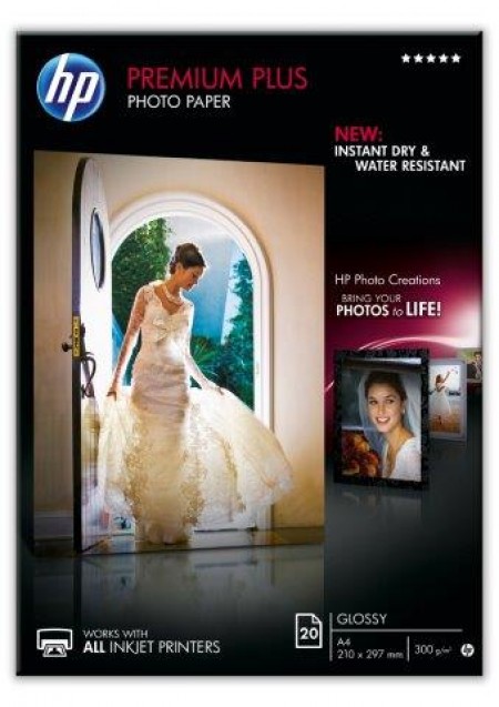 HP Premium Plus Glossy Photo Paper ,A4 , 300gm2' ( 'CR672A' ) 