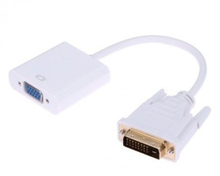 E-GREEN Adapter DVI-D (M) - VGA (F) beli