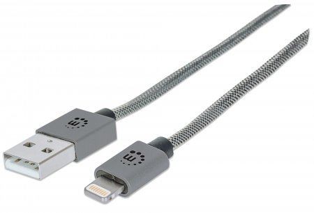 MH kabl USB 2.0 Muški8-Pin Muški,1m iLynk Lightning Sivi