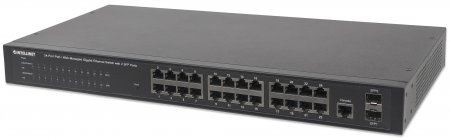 LAN Intellinet Switch PoE 24port Gigabit, 2xSFP