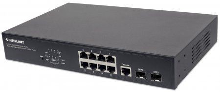 LAN Intellinet Switch PoE+ 8port Gigabit, 2xSFP