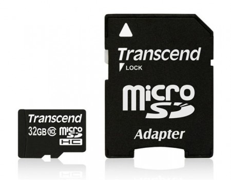 Transcend 32GB HC Class10 + SD adapter TS32GUSDHC10