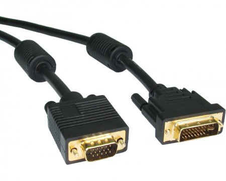 FAST ASIA Kabl DVI-I (M) - VGA (M) 1.8m crni