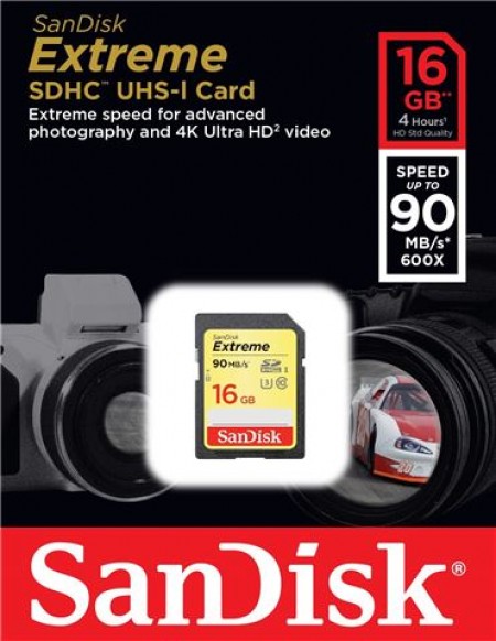 SanDisk 16GB Extreme SDHC