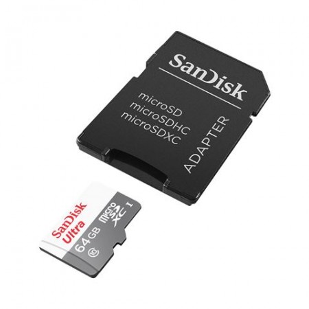 SanDisk 64GB Ultra Android + SD adapter 80MBs