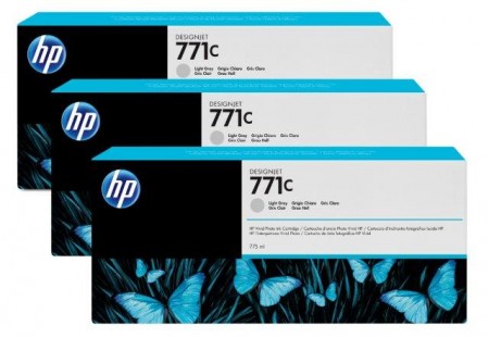 HP No. 771C 3-pack 775-ml Light Gray Designjet Ink Cartridges za Ploter Z6200 [B6Y38A]' ( 'B6Y38A' ) 