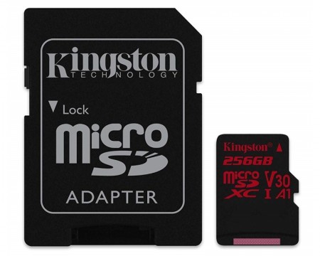 KINGSTON UHS-I U3 MicroSDXC 256GB V30+ Adapter SDCR256GB