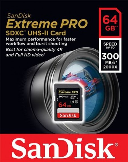 64GB SanDisk Extreme Pro UHS-II SDSDXPK-064G-GN4IN