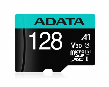 A-DATA UHS-I U3 MicroSDHC 128GB V30S class 10 + adapter AUSDX128GUI3V30SA1-RA1