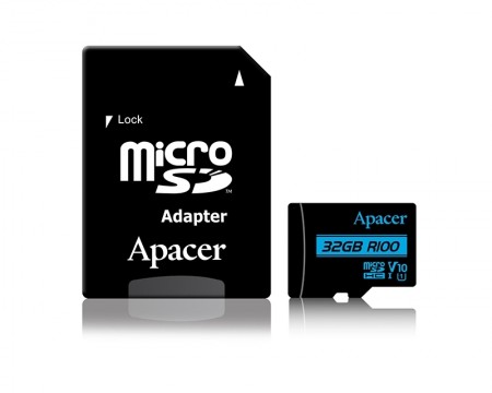 APACER UHS-I MicroSDHC 32GB V10 + Adapter AP32GMCSH10U6-R