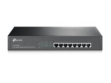 TP-LINK Gigabit PoE  Switch 8-Port RJ45 124W 8 PoE+ ports, 13'' TL-SG1008PE