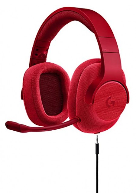 Logitech G433 Surround Sound Gaming Headset FIRE RED-3.5MM