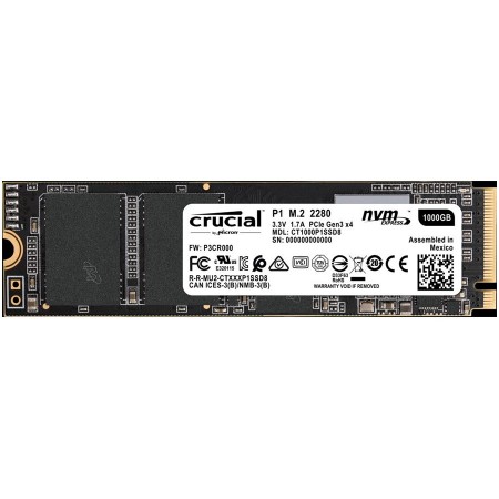 CRUCIAL P1 1000GB 3D NAND NVMe PCIe M.2 CT1000P1SSD8 ( 16381 )