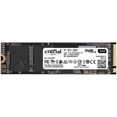 CRUCIAL P1 500GB 3D NAND NVMe PCIe M.2 CT500P1SSD8 ( 16382 )